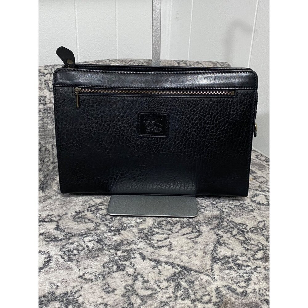 Vintage Burberry Nova Check Shadow Horse Clutch Wristlet Bag